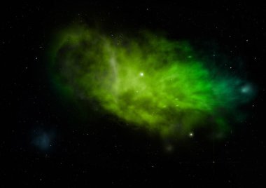 Parlayan nebula ve yıldız alanı olmak. 3B görüntüleme