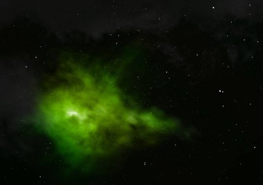 Parlak bir nebula ve yıldız alanı olmaktan çok uzak. 3B görüntüleme