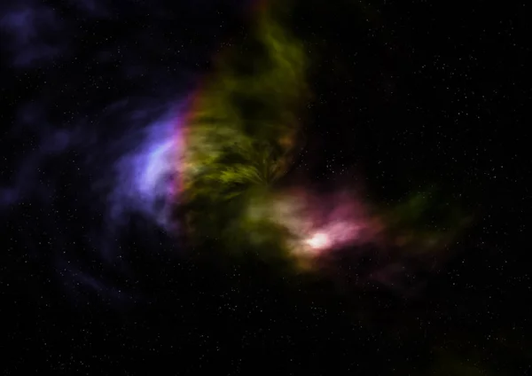 Stjärnfält Rymden Nebulosa Och Gasöverbelastning Delar Denna Bild Tillhandahålls Nasa — Stockfoto