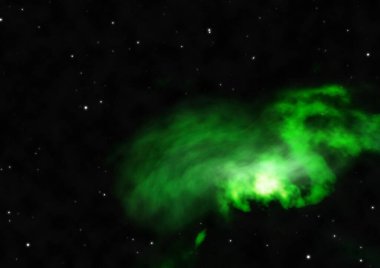 Evrendeki sonsuz uzay alanının küçük bir parçası. Bu görüntünün elementleri NASA tarafından döşenmiştir. 3B görüntüleme