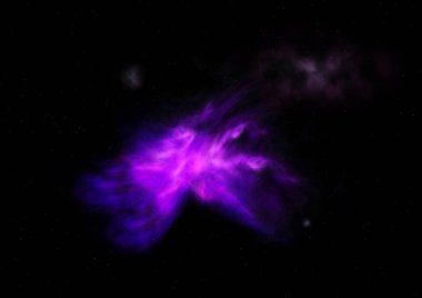 Uzaya karşı parlayan nebula ve yıldız alanı. Bu görüntünün elementleri NASA tarafından döşenmiştir. 3B görüntüleme.