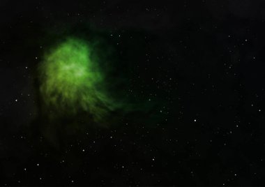 Sonsuz bir yıldız alanının küçük bir parçası. 3B görüntüleme