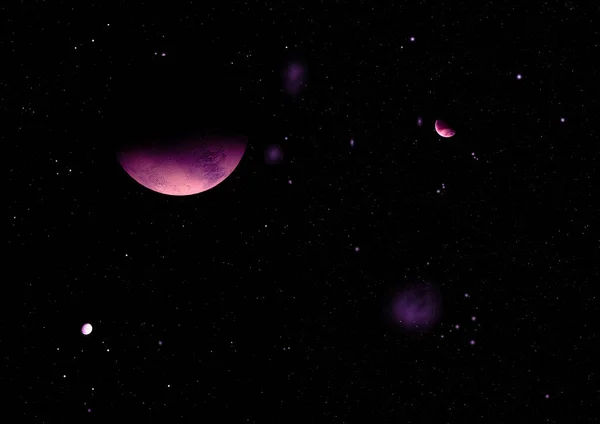Μακρινοί πλανήτες σε ένα διάστημα. — Φωτογραφία Αρχείου