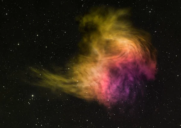 Uzaya Karşı Parlayan Nebula Yıldız Alanı Görüntünün Elementleri Nasa Tarafından — Stok fotoğraf