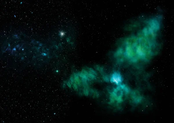 Longe Ser Brilhante Nebulosa Campo Estelar Contra Espaço Elementos Desta — Fotografia de Stock