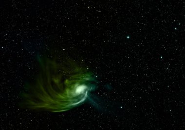 Parlayan nebula ve yıldız alanı olmak. 3B görüntüleme