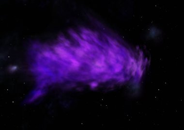 Uzayda bir yıldız alanı bir nebula ve gaz yoğunluğu. Bu görüntünün elementleri NASA tarafından döşenmiştir. 3B görüntüleme