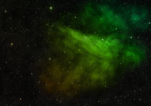 Uzayda bir yıldız alanı bir nebula ve gaz yoğunluğu. Bu görüntünün elementleri NASA tarafından döşenmiştir. 3B görüntüleme