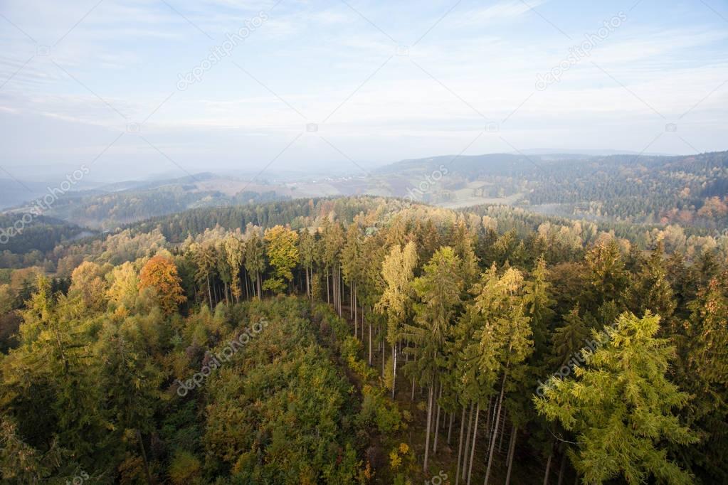 Autumn in german Mountains and Forests - Saxon Switzerland is a 
