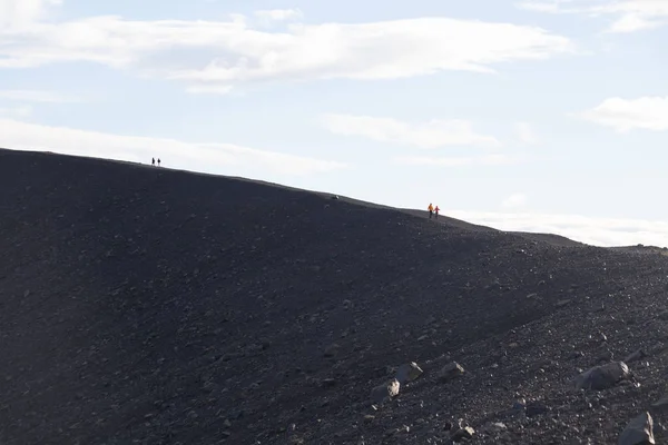 Közel a vulkán Hverfjall-Izland Nézd. Szívós természet és — Stock Fotó