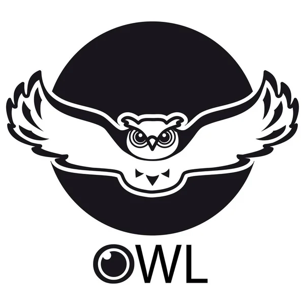 猫头鹰 logo. — 图库矢量图片