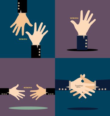 Images of Hands. Vector illustration. clipart