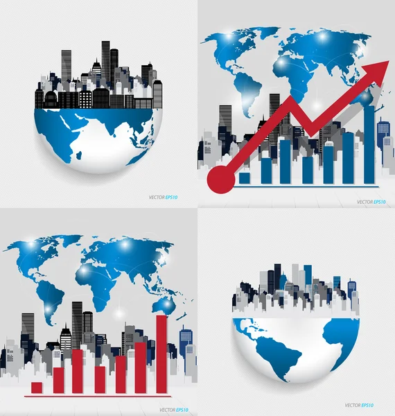 Grafico di design moderno. Grafico di affari a successo, può usare per busi — Vettoriale Stock