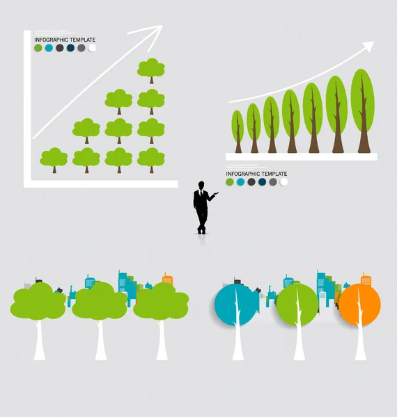 Grøn økonomi koncept: Figur af voksende bæredygtigt miljø – Stock-vektor
