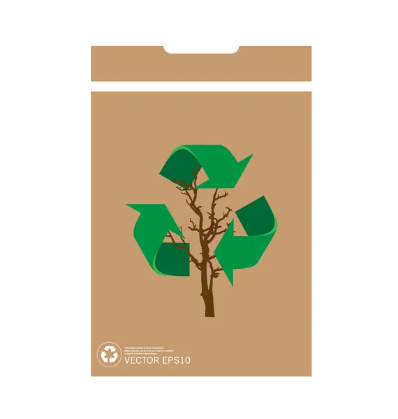 Recycling-Symbol. Vektor-Symbol auf der Verpackung, Vektor-Illustration — Stockvektor