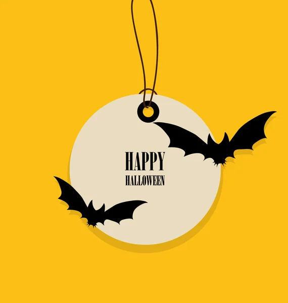 Gelukkig Halloween ontwerp achtergrond, leuke opmerking papier met Hallowee — Stockvector