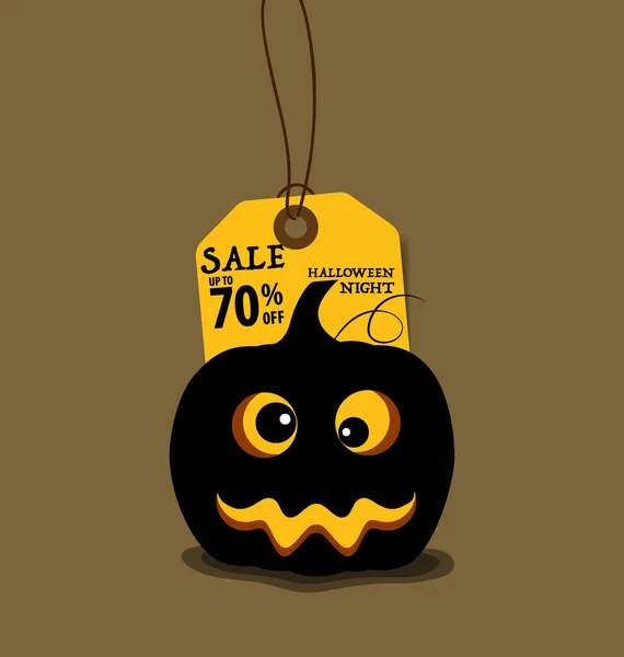 Joyeux Halloween. Coupon de vente, bon et étiquette. Illustration vectorielle — Image vectorielle