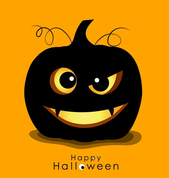 Feliz fundo de Halloween com abóbora de Halloween. Ilustre vetor — Vetor de Stock