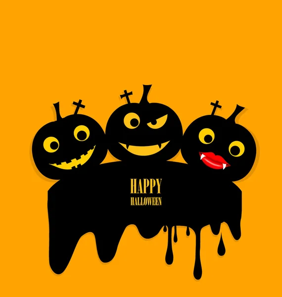 Happy Halloween achtergrond met Halloween pompoen. Vector illust — Stockvector