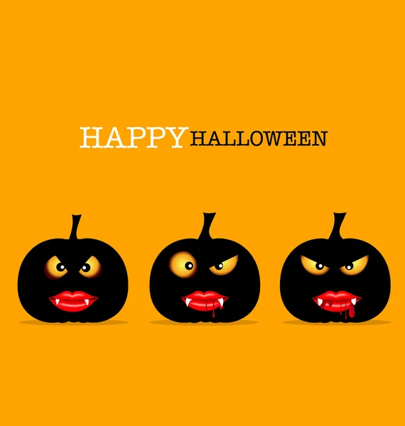 Feliz fondo de Halloween con calabaza de Halloween. Ilustración vectorial — Archivo Imágenes Vectoriales