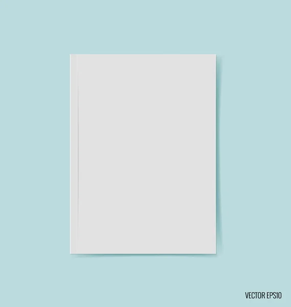 Blank catalog, magazines,book mock up on blue background. Vector — Stock Vector