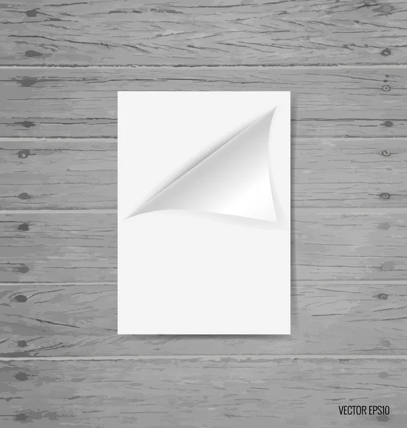 Пустые белые бумаги, готовы к твоему сообщению. Векторная иллюстрация . — стоковый вектор