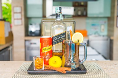 Bangkok, Tayland - Ekim 09,2015: Johnnie Walker Black Label e