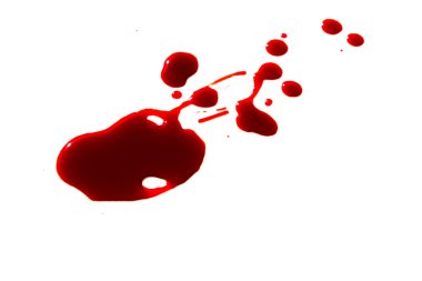 Cadılar Bayramı kavramı: kan splatter beyaz zemin üzerine .