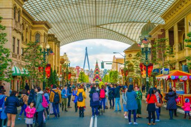 Osaka, Japonya - 1 Aralık 2015: Universal Studios Japonya (Usj). 