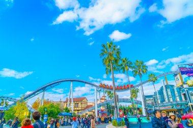 Osaka, Japonya - 1 Aralık 2015: Universal Studios Japonya (Usj). 