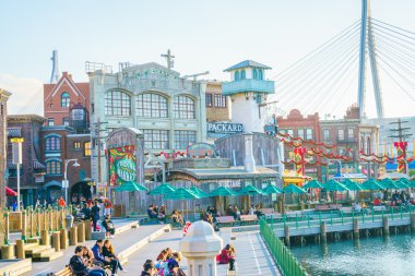 Osaka, Japonya - 1 Aralık 2015: Universal Studios Japonya (Usj). 