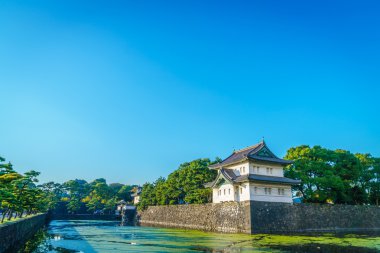 Tokyo, Japonya 'daki güzel imparatorluk sarayı.
