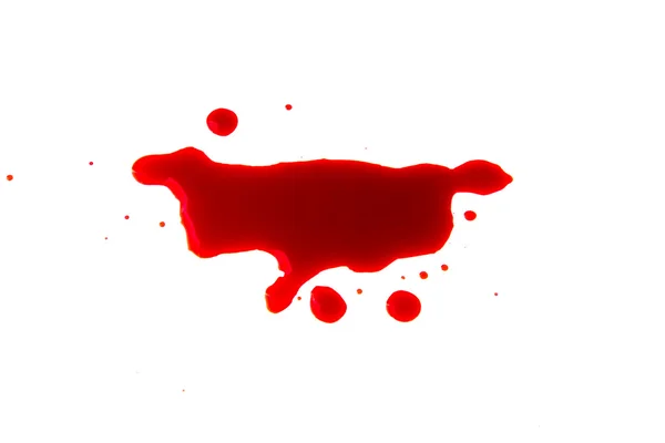 Концепция Хэллоуина: брызги крови на белом фоне  . — стоковое фото