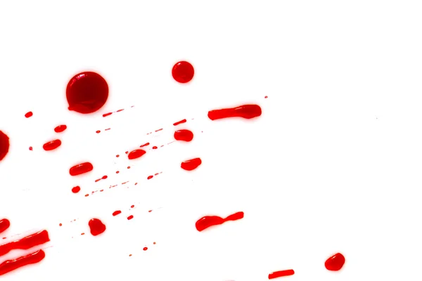 Concepto de Halloween: Salpicadura de sangre sobre fondo blanco  . — Foto de Stock