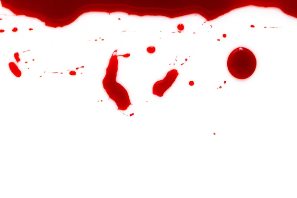 Halloween fogalma: a vér fröccs fehér háttér . — Stock Fotó