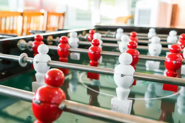 Football table game with red and white player . — Stock Photo, Image