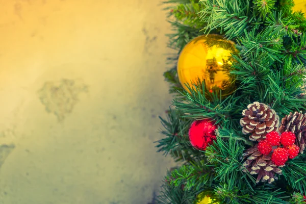 Christmas tree and decorations — Stock Photo, Image