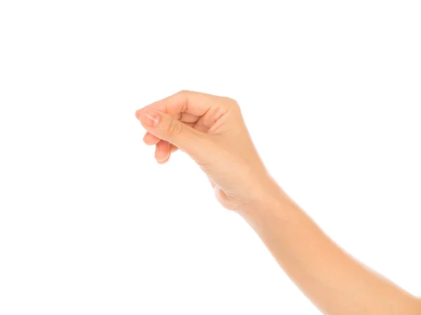 Women hand to hold business card ,credit card,blank paper or oth — Stock Photo, Image