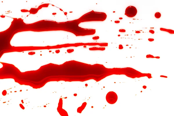 Halloween koncept: blod splatter på vit bakgrund . — Stockfoto