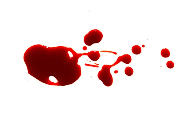 Concetto di Halloween: schizzi di sangue su sfondo bianco  . — Foto Stock