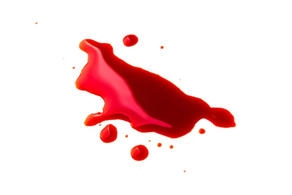 Concepto de Halloween: Salpicadura de sangre sobre fondo blanco  . — Foto de Stock