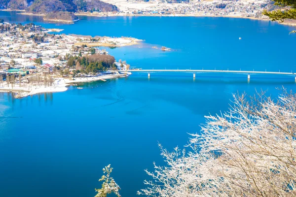 Vista aérea del lago Kawaguchiko — Foto de Stock