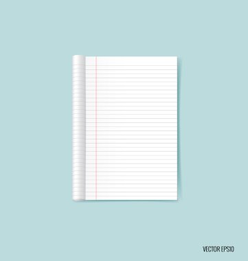 Katalog, dergi boş, sahte mavi arka plan üzerinde kitap. Vektör