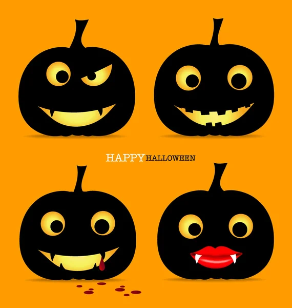 Happy Halloween tło z dyni Halloween. Wektor ilust — Wektor stockowy