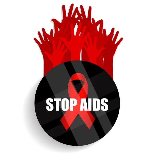 Journée mondiale du sida. 1er décembre Affiche de la Journée mondiale du sida. Vecteur illus — Image vectorielle