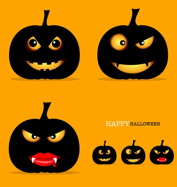 Happy Halloween tło z dyni Halloween. Wektor ilust — Wektor stockowy