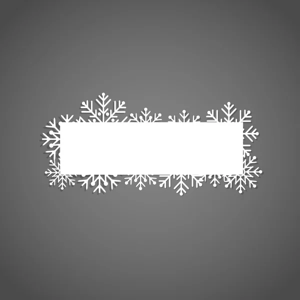 Tarjeta de felicitación de Navidad con copos de nieve, ilustración vectorial . — Vector de stock