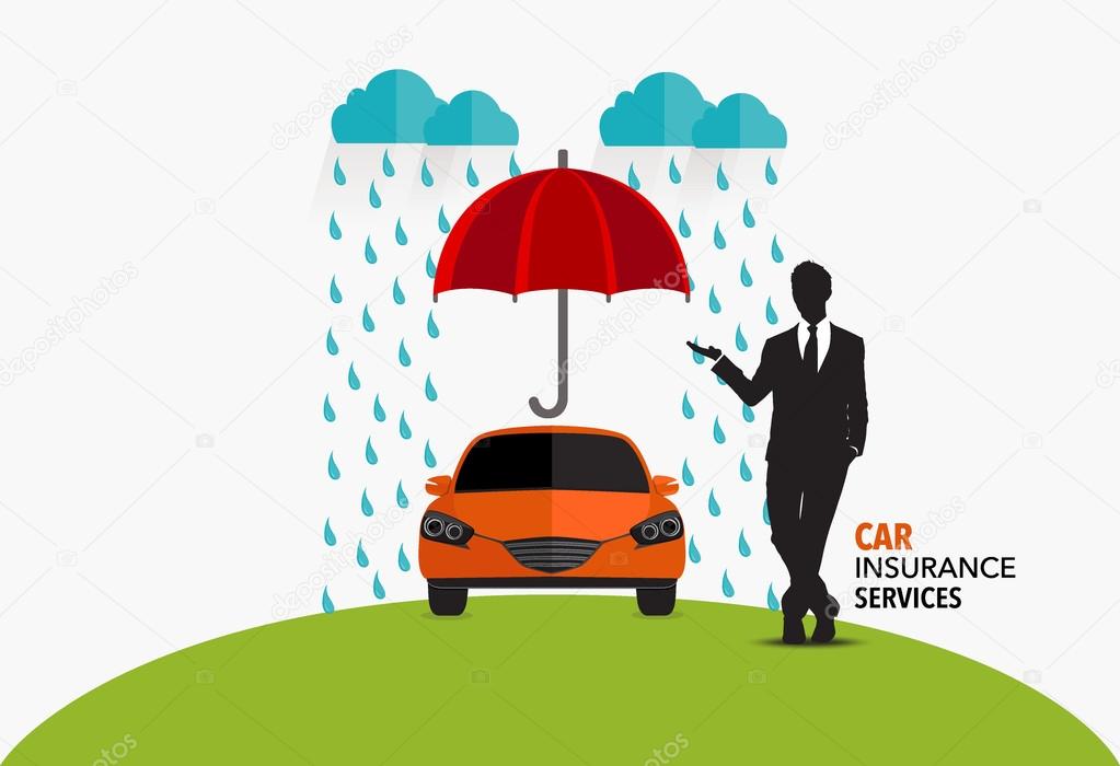 Car insurance business service. Vector illustration concept of i