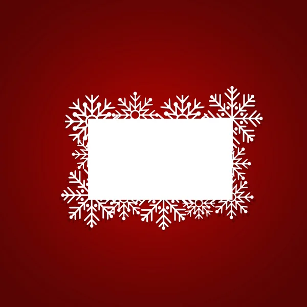 Tarjeta de felicitación de Navidad con copos de nieve, ilustración vectorial . — Archivo Imágenes Vectoriales