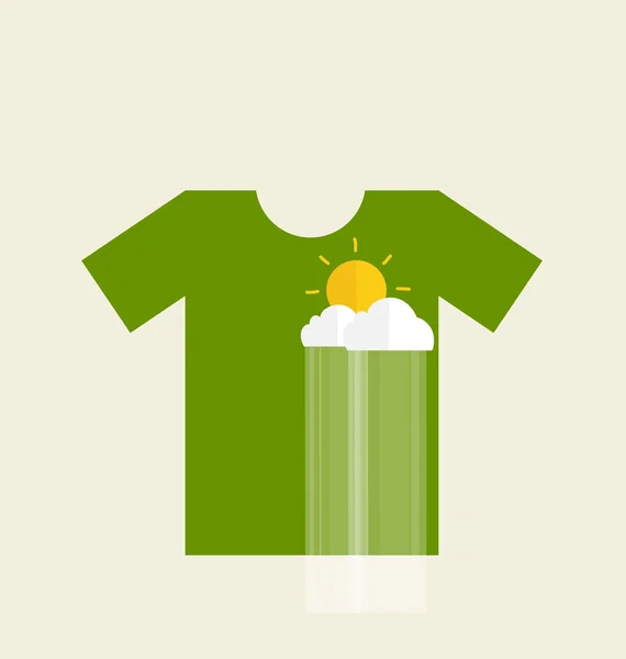 T-Shirt-Design - umweltfreundlich - kreatives Ökologiekonzept. Vecto — Stockvektor